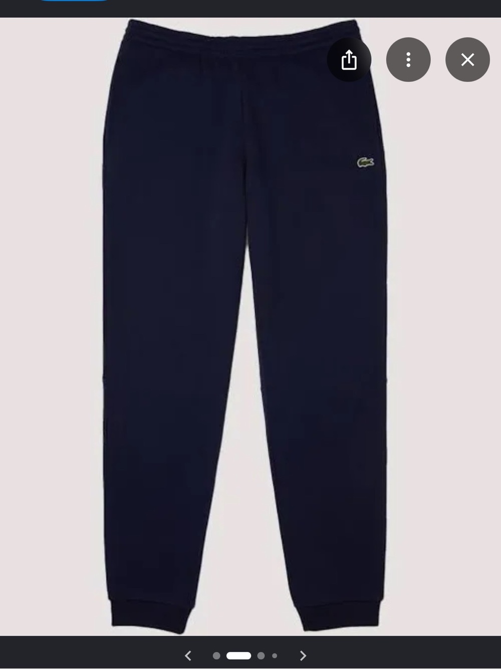 Lacoste Men's navy sweatpants joggers L 5 NWT Pants